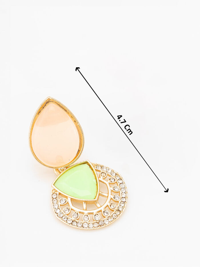 Peach Mint Radiance Gold-Plated Earrings