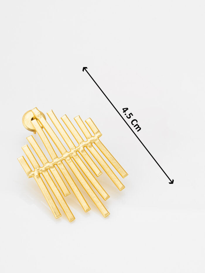 Gold Cascade – Linear Luxe Statement Earrings
