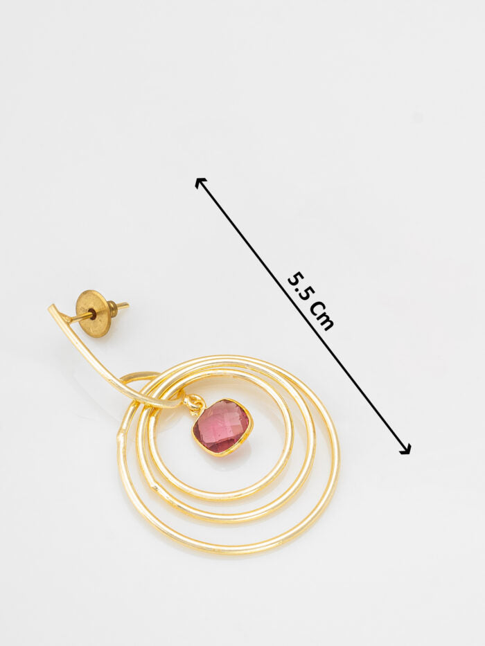 Celestial Orbit – Triple Hoop Drop Earrings