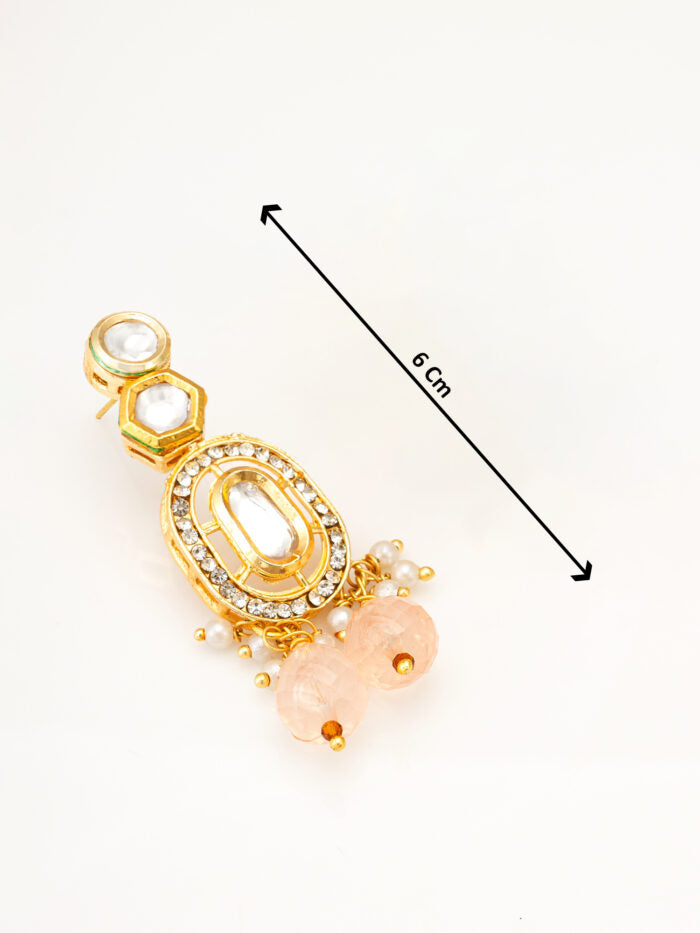 Blush Radiance Gold-Plated Designer Earrings