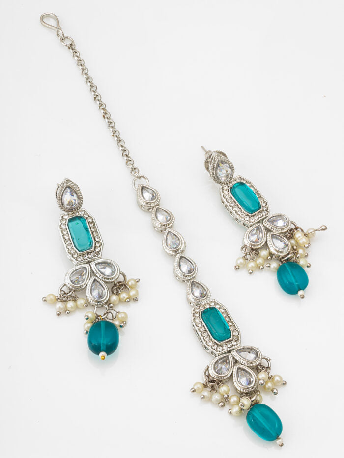 Blue Ocean Glow Kundan Set