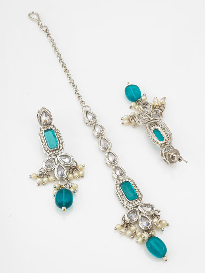 Blue Ocean Glow Kundan Set