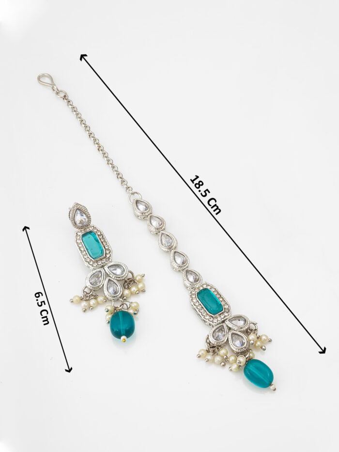 Blue Ocean Glow Kundan Set