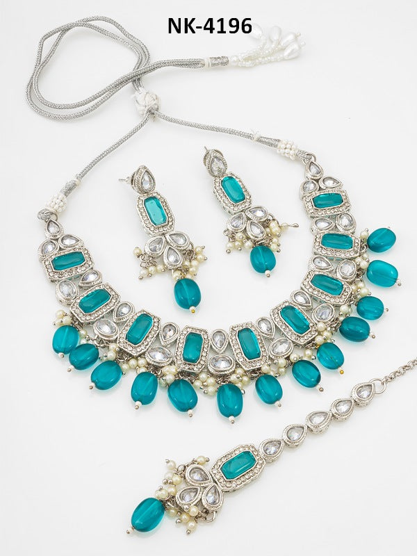 Blue Ocean Glow Kundan Set