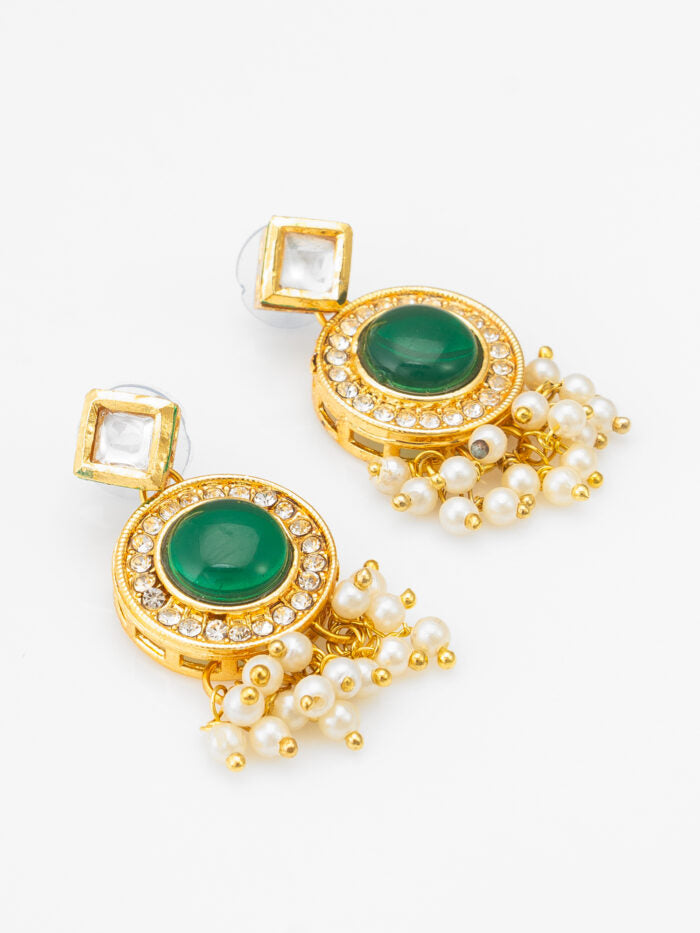 Emerald Grace Kundan Beaded Set