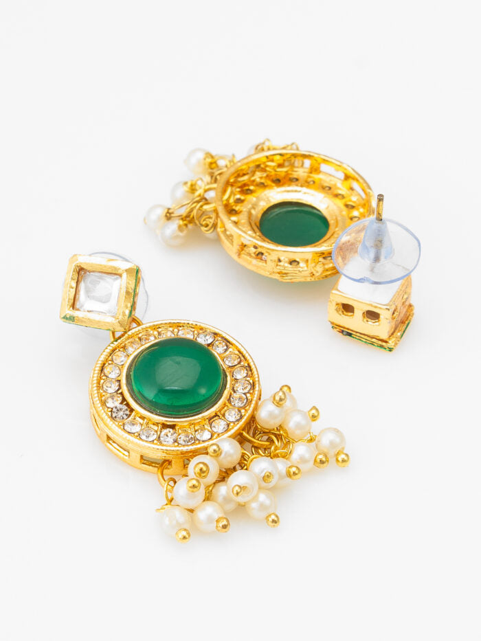Emerald Grace Kundan Beaded Set