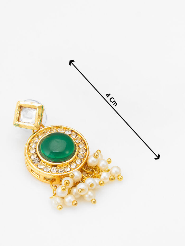 Emerald Grace Kundan Beaded Set