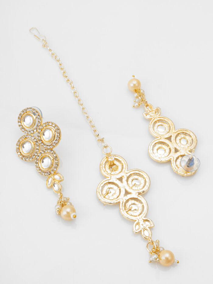 Elegant Pearl Glow Meenakari Jewelry Set
