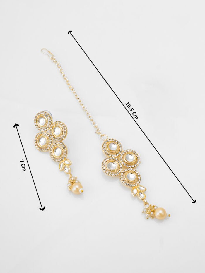 Elegant Pearl Glow Meenakari Jewelry Set