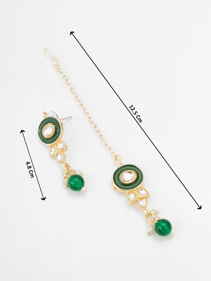 Royal Emerald Meenakari Jewelry Set