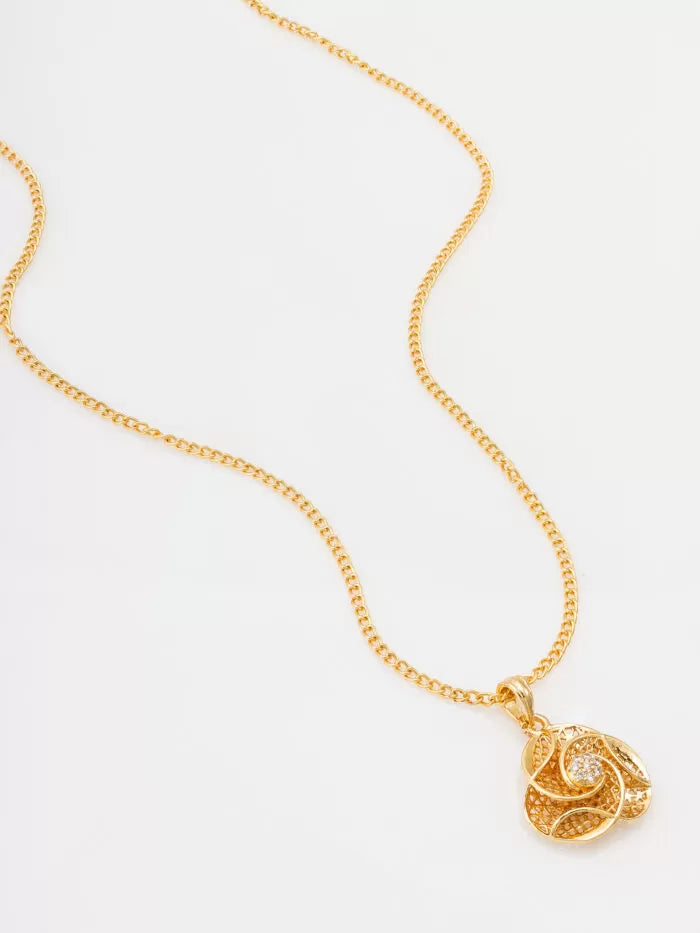 Twirling Blossom Stone Pendant