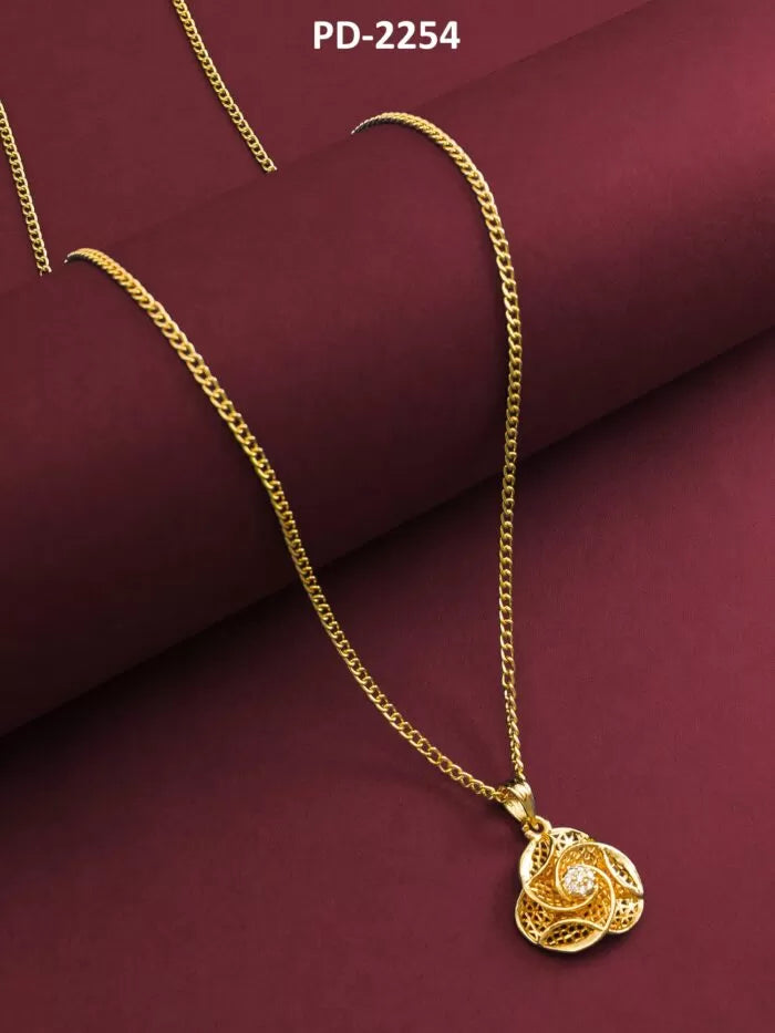 Twirling Blossom Stone Pendant
