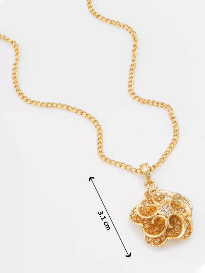 Golden Blossom Glow Pendant