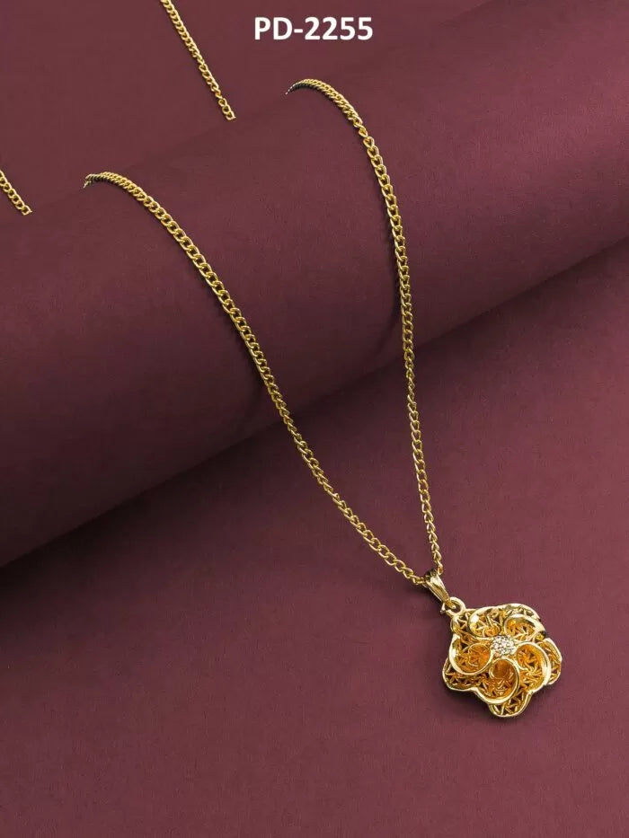 Golden Blossom Glow Pendant