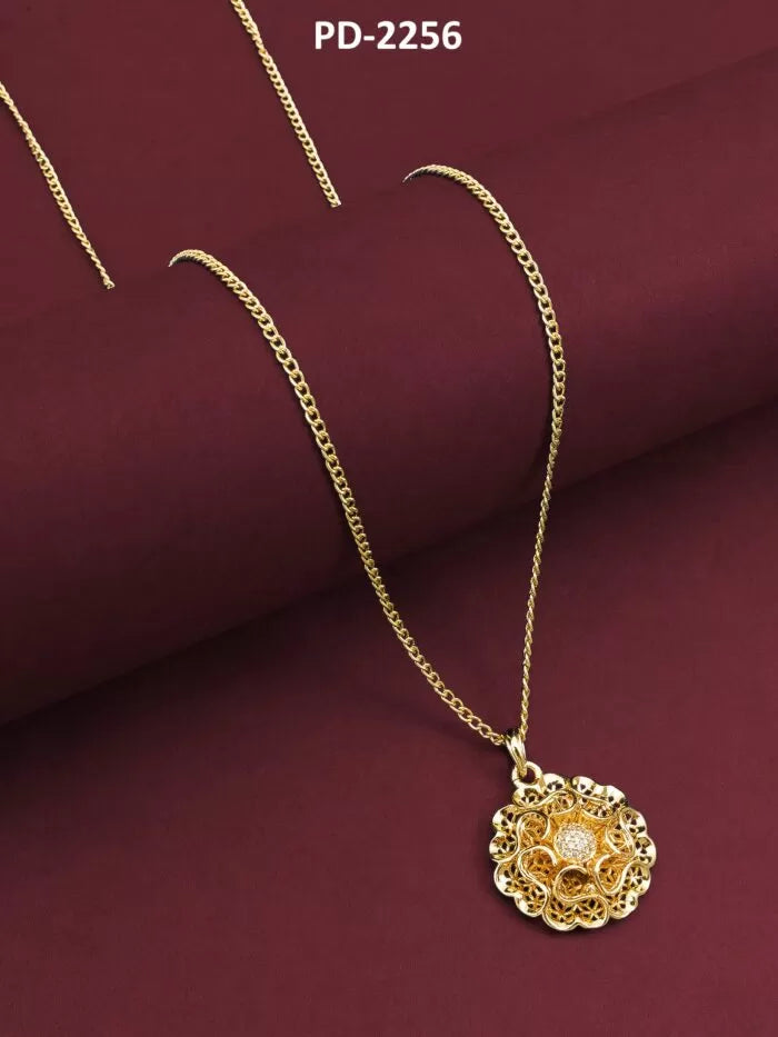 Golden Bloom Pearl Pendant
