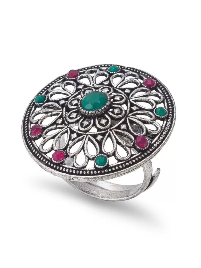 Antique Mandala Statement Ring
