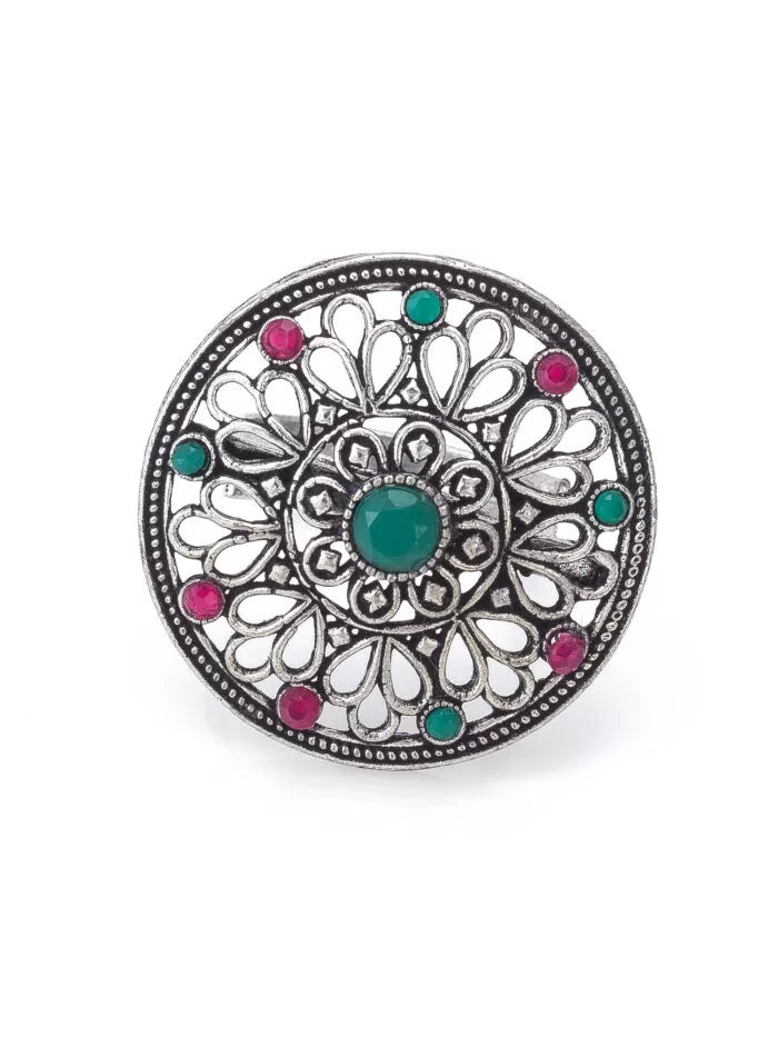 Antique Mandala Statement Ring