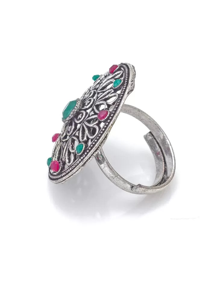 Antique Mandala Statement Ring