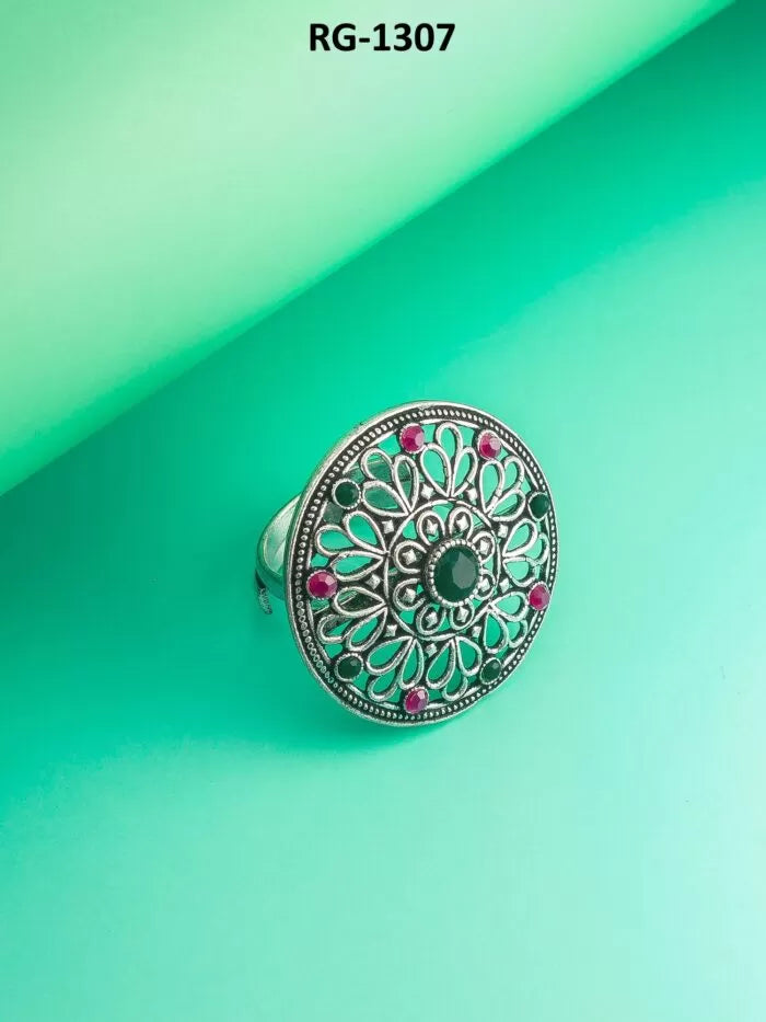 Antique Mandala Statement Ring