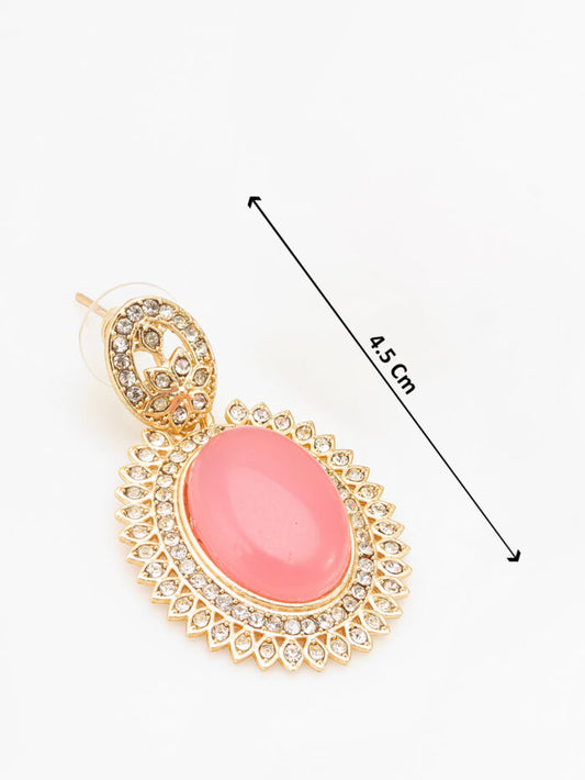 Peach Radiance Royal Drop Earrings