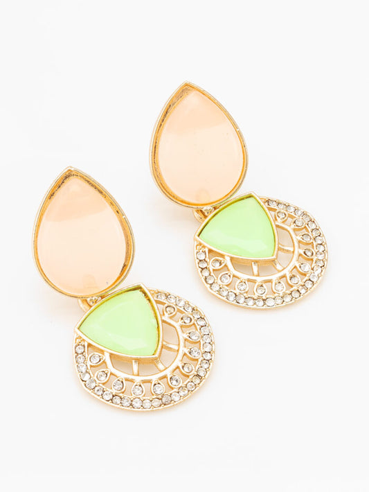 Peach Mint Radiance Gold-Plated Earrings