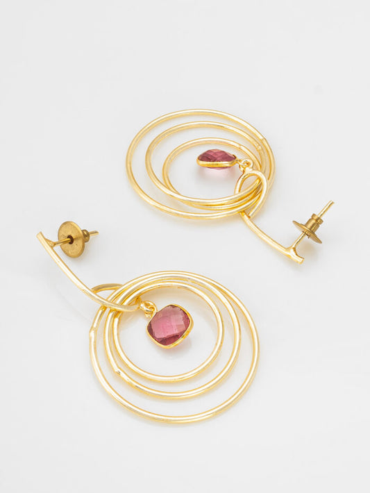 Celestial Orbit – Triple Hoop Drop Earrings