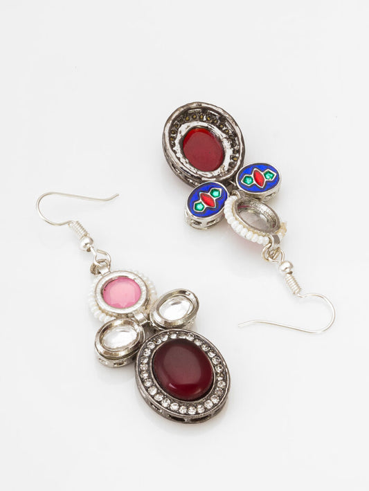 Bold Beauty Multicolor Kundan Chandelier Earrings