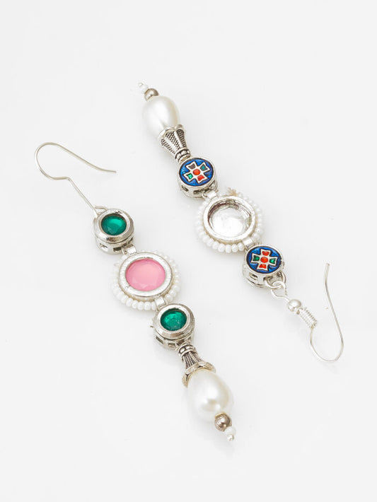 Royal Charm Kundan & Pearl Drop Earrings