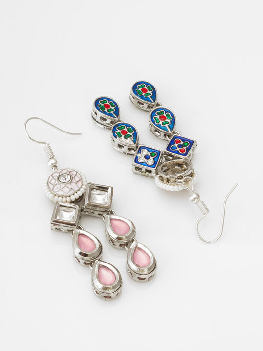 Blush Cascade Kundan Earrings