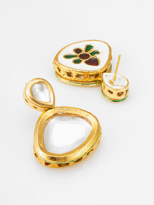 Ethereal Glow White Kundan Designer Earrings