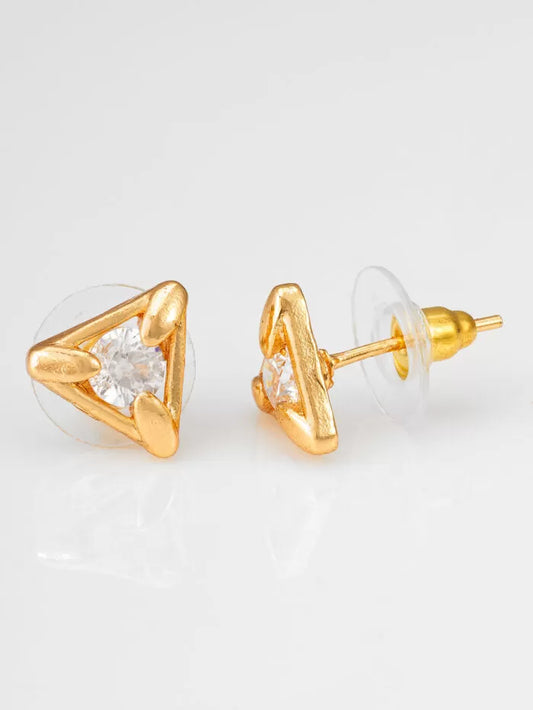 American Diamond Triangle Stud Earrings