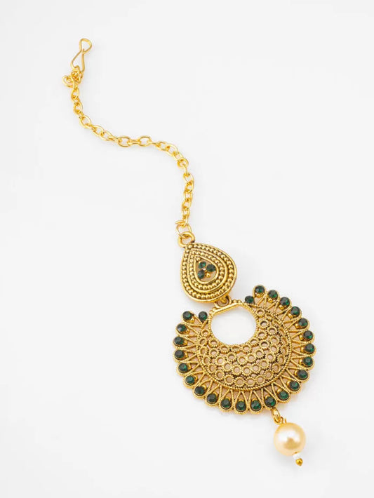 Emerald Radiance Maang Tikka