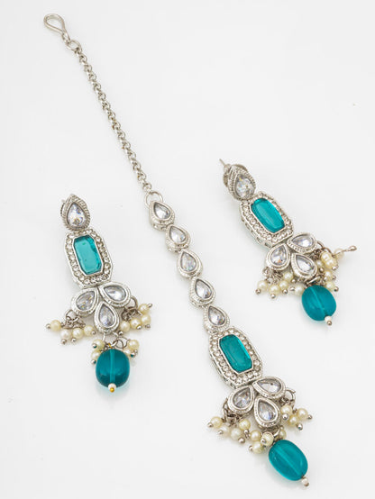 Blue Ocean Glow Kundan Set