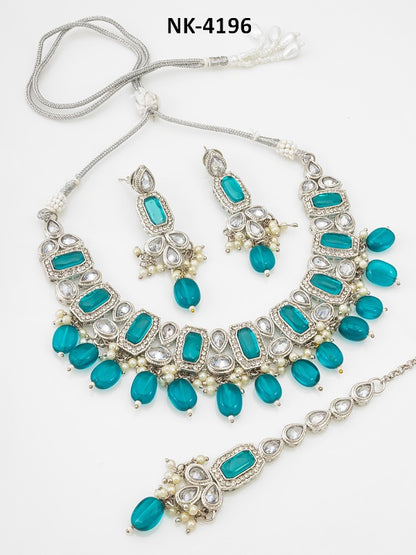 Blue Ocean Glow Kundan Set