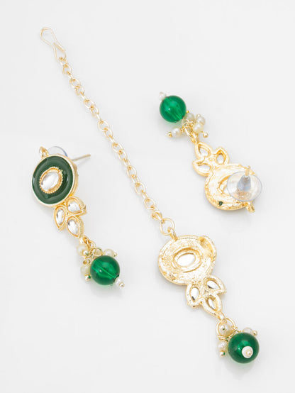 Royal Emerald Meenakari Jewelry Set