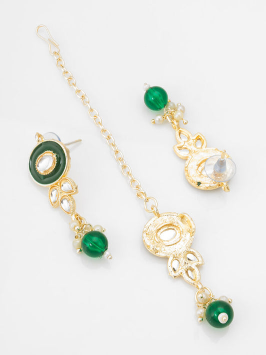 Royal Emerald Meenakari Jewelry Set