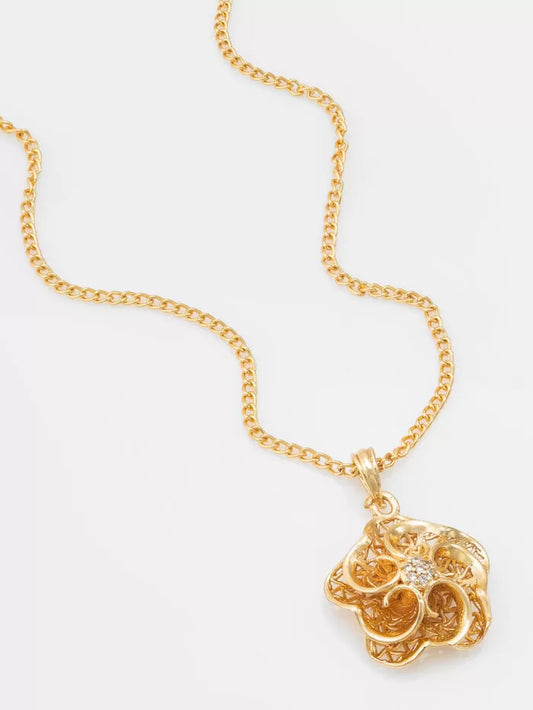 Golden Blossom Glow Pendant