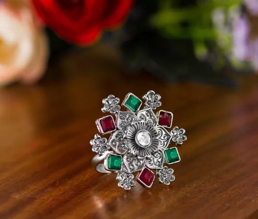 Silver Starlight Charm Ring