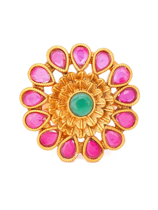 Royal Blossom Statement Ring