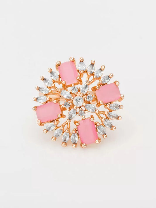 Blush Bloom AD Cocktail Ring