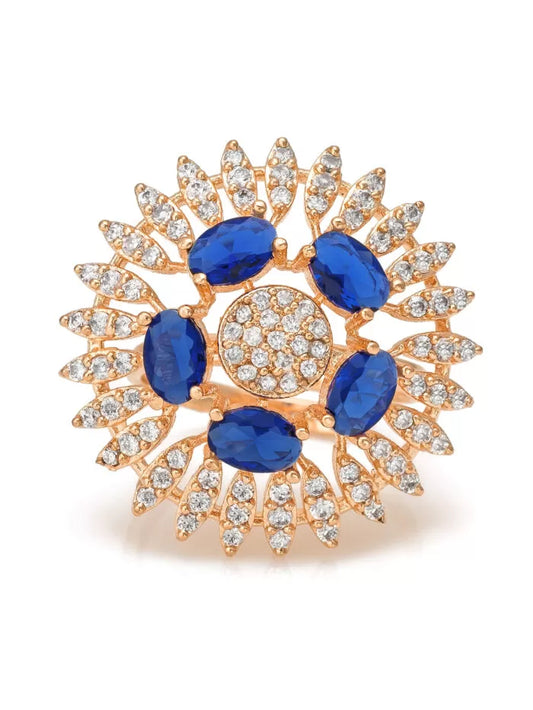 Royal Radiance Blue Statement Ring