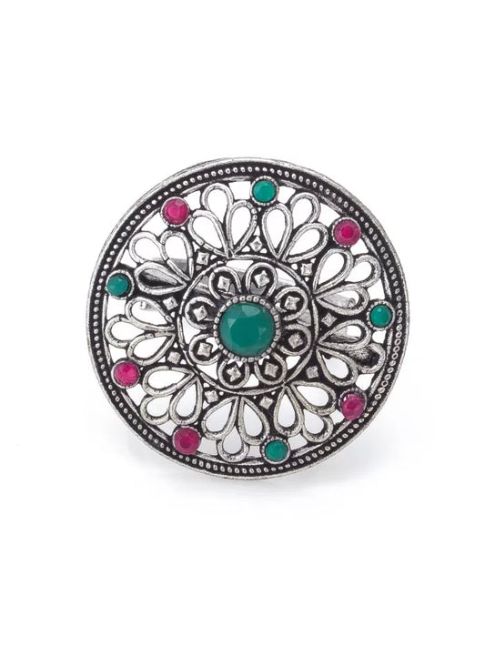 Antique Mandala Statement Ring