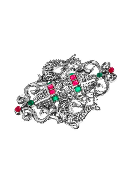 Unique ring with a regal 'tusker' (elephant tusk) inspired design.